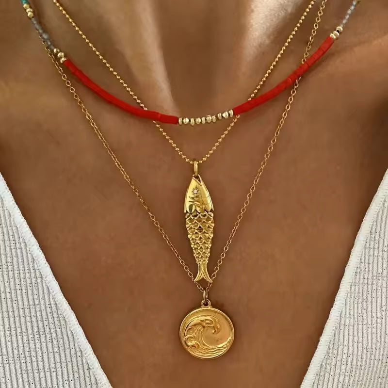 Golden Fish Necklace