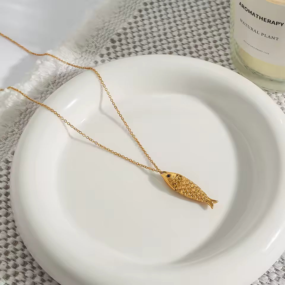 Golden Fish Necklace