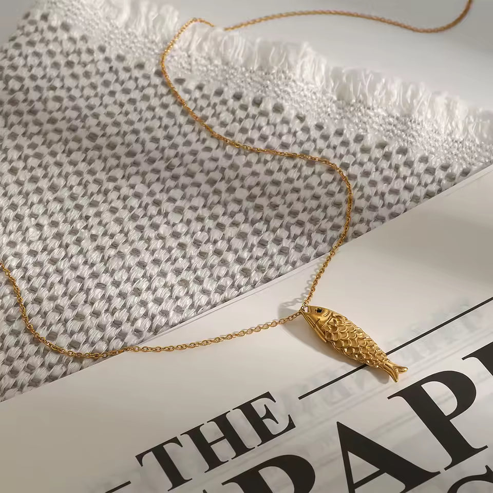 Golden Fish Necklace