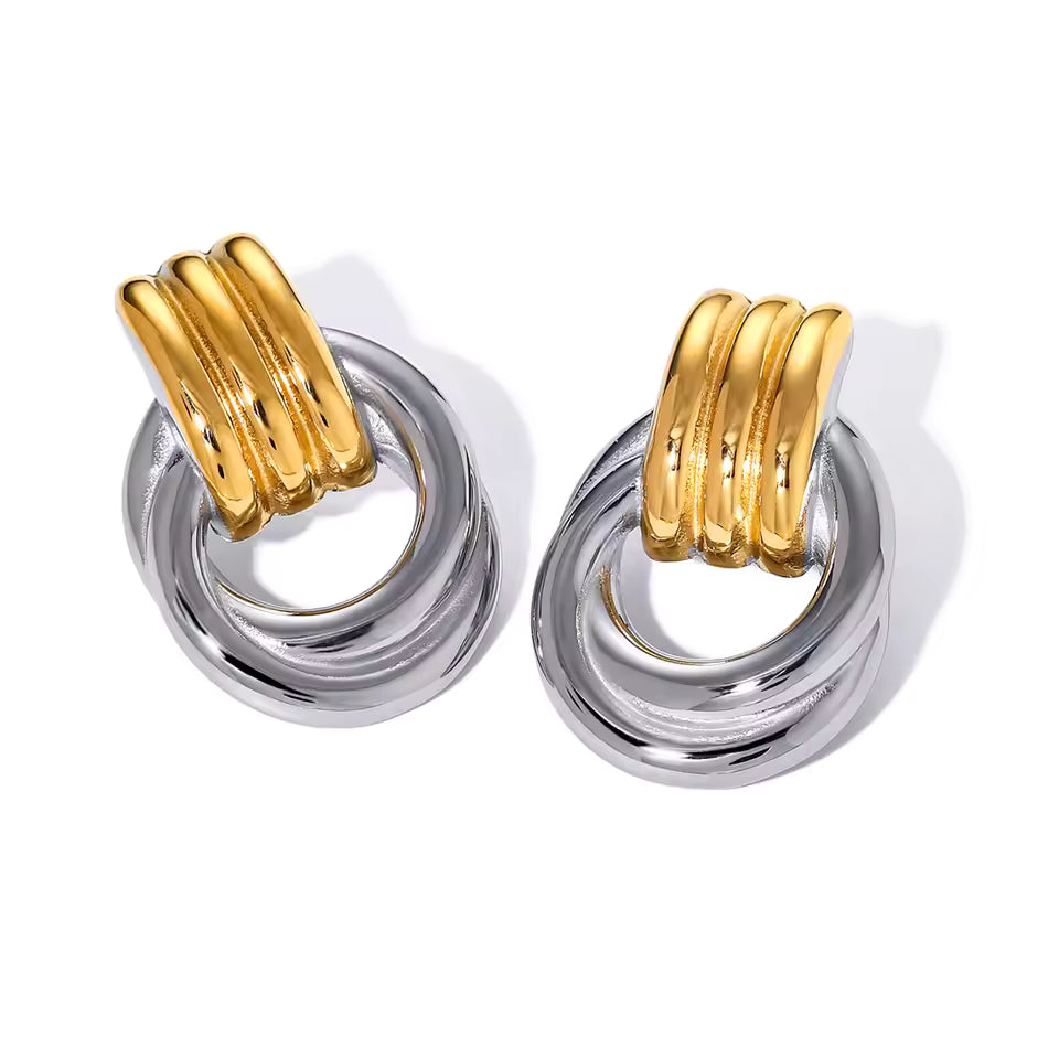 Iconic Loop Earrings Bicolor