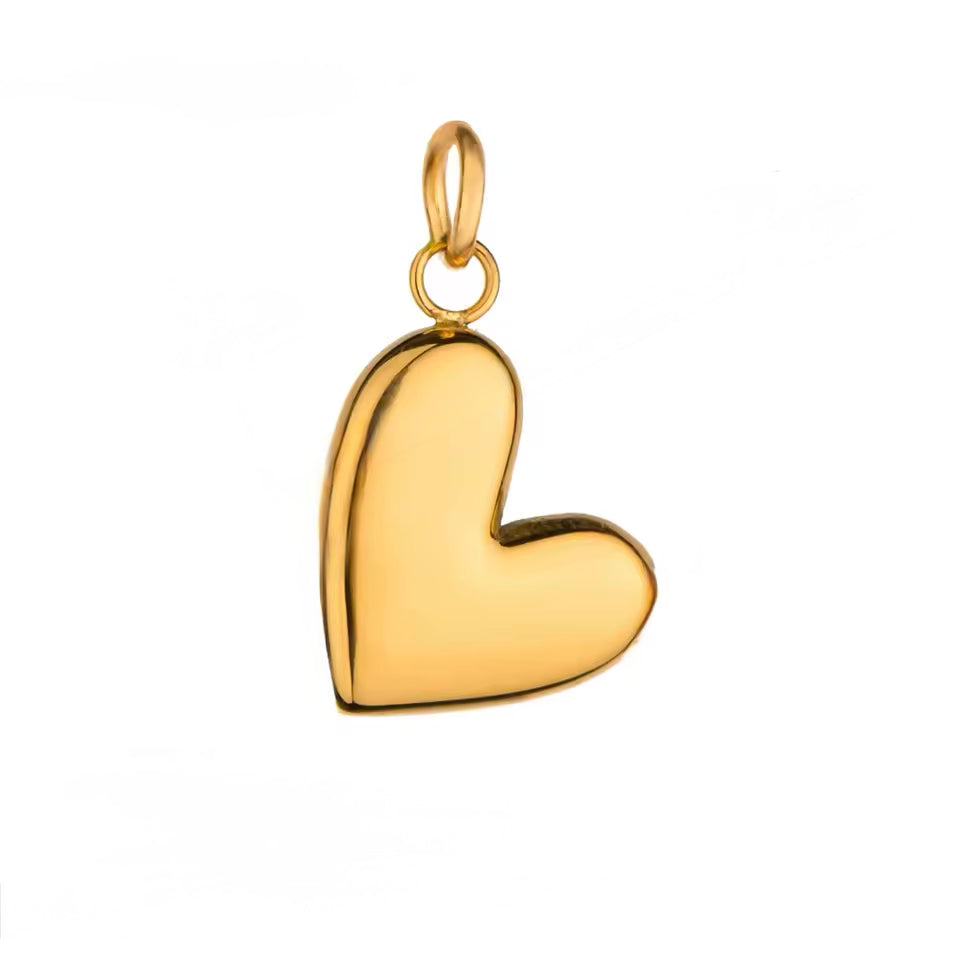 Golden heart charm
